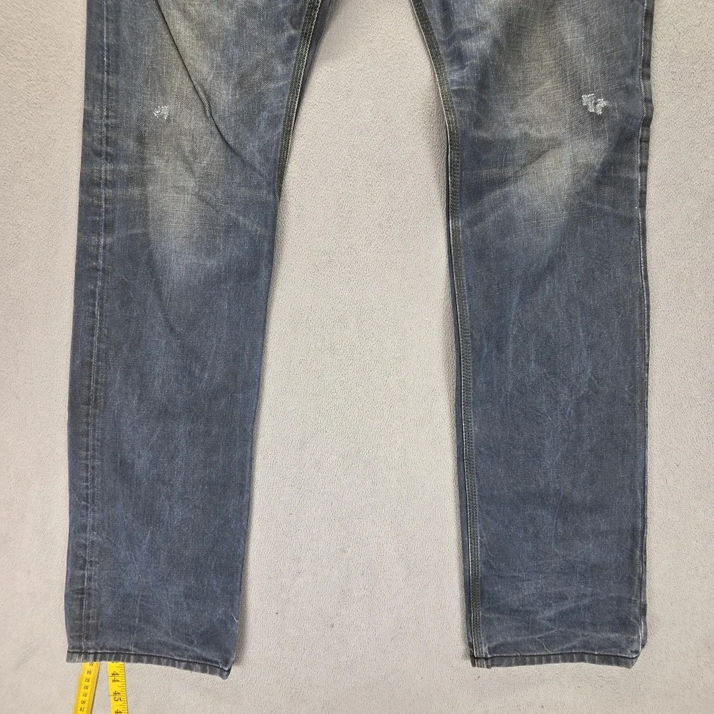 Diesel Jeans Mens 32x34 Blue Krooley Regular Slim Carrot Made in Italy 0804J